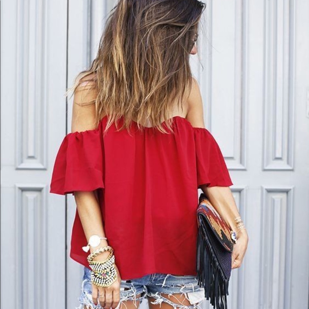 Off the shoulder blouse